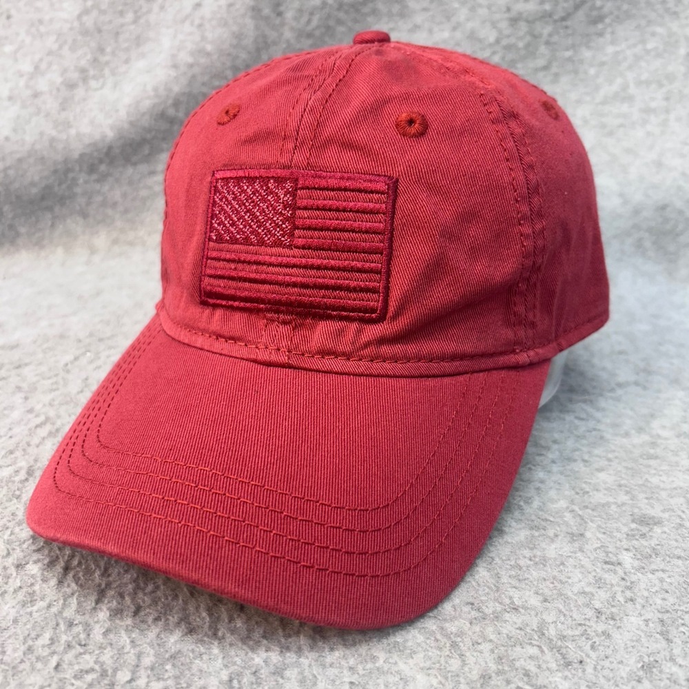 Academy Sports + Outdoors American Flag Red Baseball Cap Adjustable OSFM